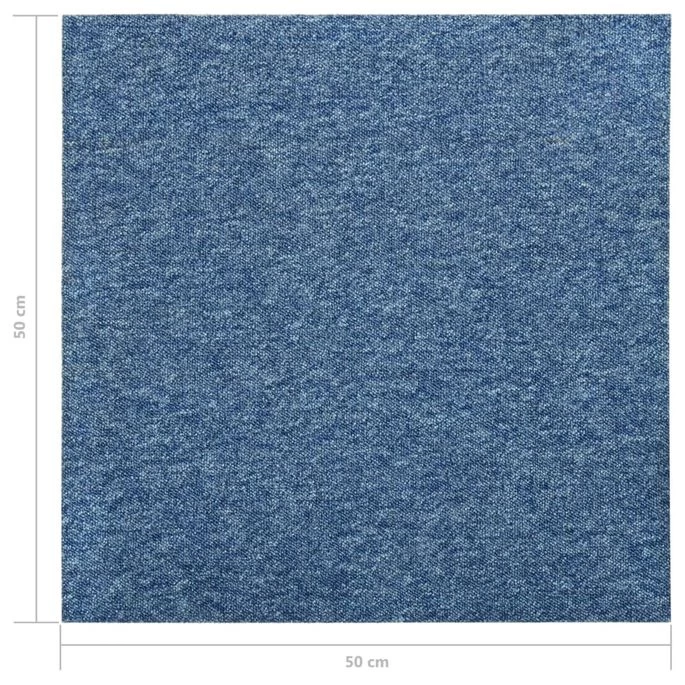 Dalles De Tapis De Sol 20 Pcs 5 M² 50x50 Cm Bleu – Image 7