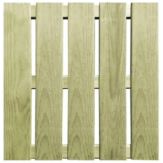 Dalles De Terrasse 30 Pcs 50x50 Cm Bois Vert – Image 3