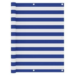 Écran De Balcon Blanc Et Bleu 120x600 Cm Tissu Oxford