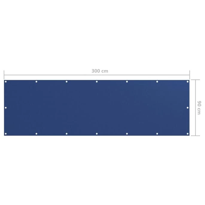 Écran De Balcon Bleu 90x300 Cm Tissu Oxford – Image 5
