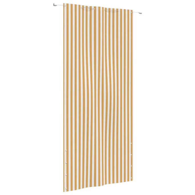 Écran De Balcon Jaune Et Blanc 120x240 Cm Tissu Oxford