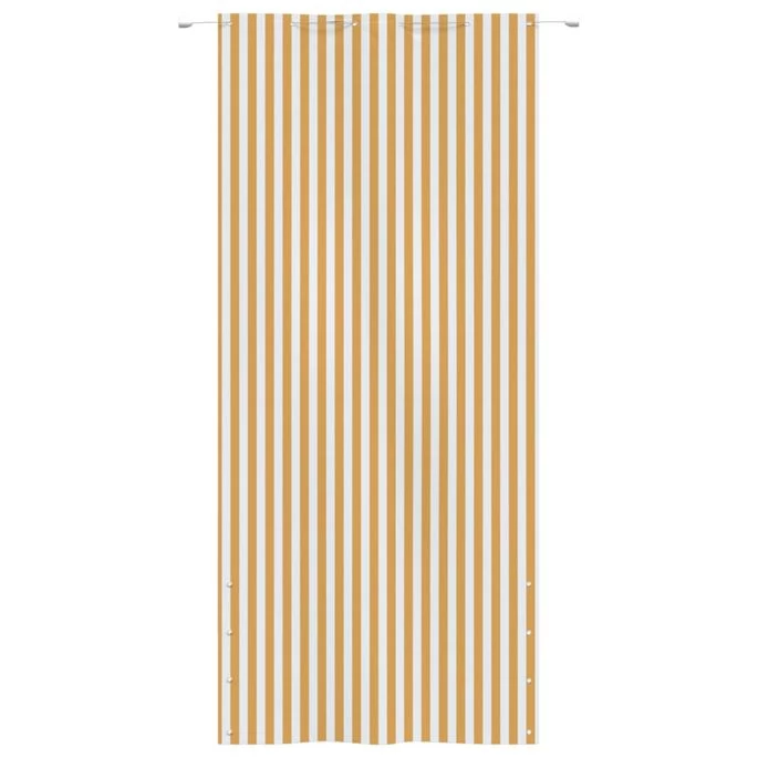 Écran De Balcon Jaune Et Blanc 120x240 Cm Tissu Oxford – Image 2