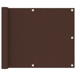 Écran De Balcon Marron 75x400 Cm Tissu Oxford