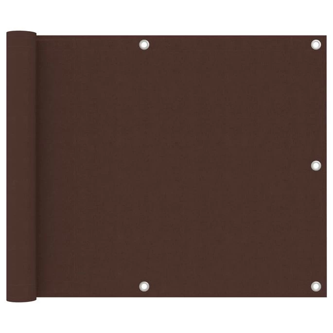 Écran De Balcon Marron 75x400 Cm Tissu Oxford