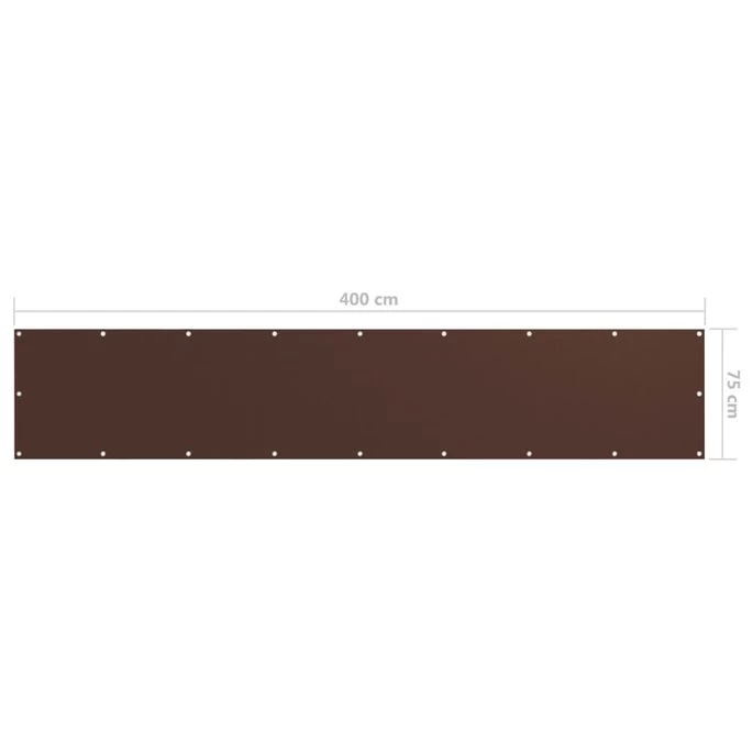 Écran De Balcon Marron 75x400 Cm Tissu Oxford – Image 5
