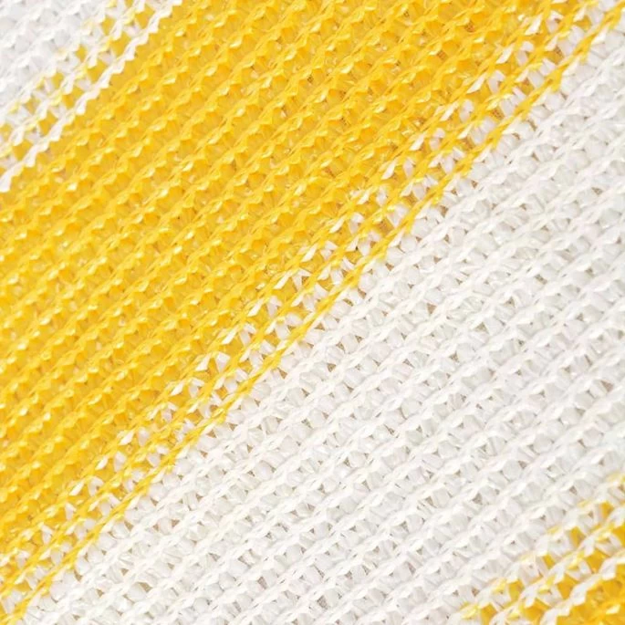 Écran De Balcon PEHD 90 X 400 Cm Jaune Et Blanc – Image 2
