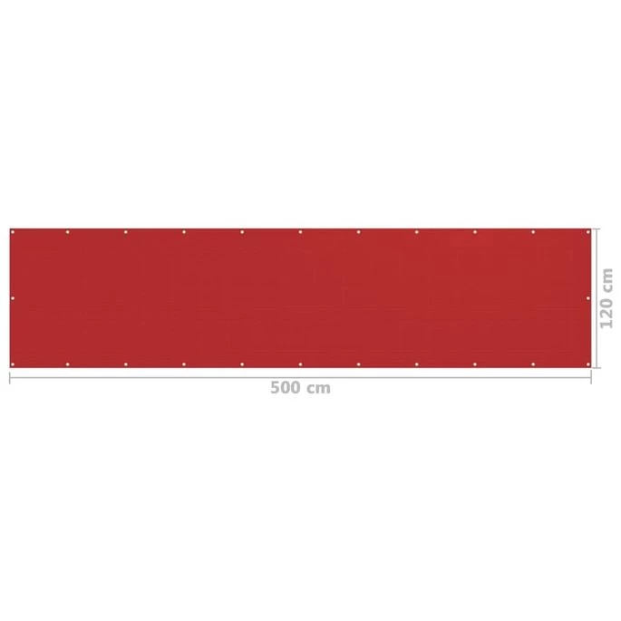 Écran De Balcon Rouge 120x500 Cm PEHD – Image 5
