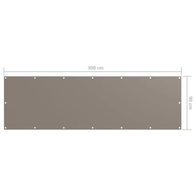 Écran De Balcon Taupe 90x300 Cm Tissu Oxford – Image 5