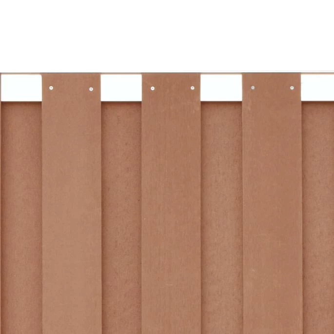 Ensemble De Clôture WPC 4 Carré + 1 Incliné 842 X 185 Cm Marron – Image 6