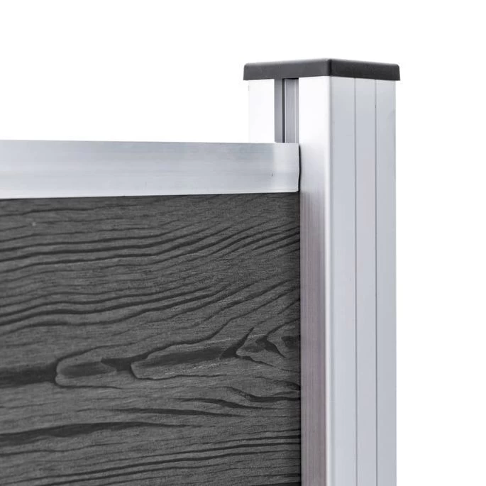 Ensemble De Panneau De Clôture WPC 526x105 Cm Noir – Image 7