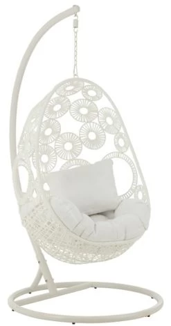 Fauteuil Suspendu Ovale Aluminium Blanc Balto