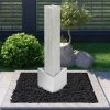 Fontaine De Jardin Argenté 37,7x32,6x110 Cm Acier Inoxydable