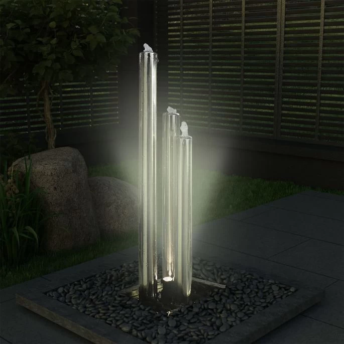 Fontaine De Jardin Argenté 48x34x123 Cm Acier Inoxydable – Image 3