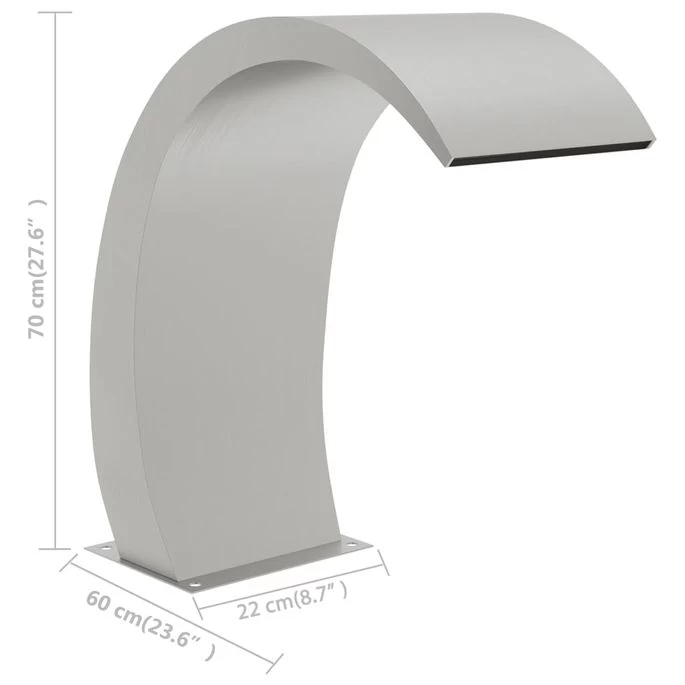 Fontaine De Piscine 22x60x70 Cm Acier Inoxydable 304 – Image 8