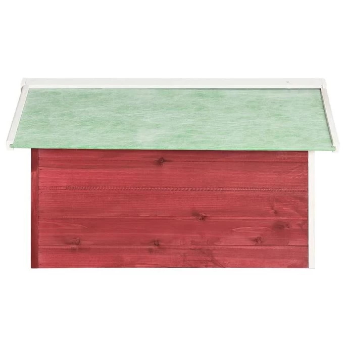 Garage De Tondeuse à Gazon 72x87x50 Cm Rouge Et Blanc Sapin – Image 6