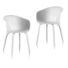 IDEA Lot De 2 Chaises De Jardin Diva Blanc