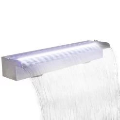 Lame D'eau Rectangulaire à LED 60 Cm En Acier Inoxydable Pour Piscine