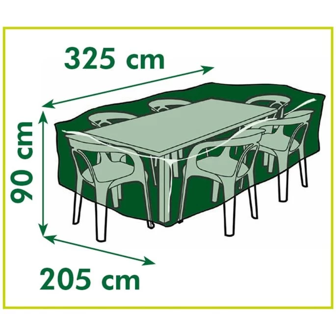 Nature Housse De Mobilier De Jardin Tables Rectangulaires 325x205x90cm – Image 3