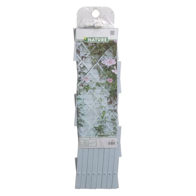 Nature Palissade De Jardin 50 X 150 Cm PVC Blanc – Image 3