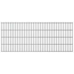 Panneaux De Clôture De Jardin 2D 2,008x0,83 M 38 M Total Gris