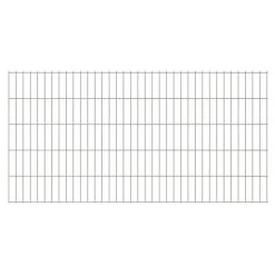 Panneaux De Clôture De Jardin 2D 2,008x1,03m 10 M Total Argenté