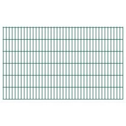 Panneaux De Clôture De Jardin 2D 2,008x1,23 M 50 M Total Vert