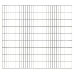 Panneaux De Clôture De Jardin 2D 2,008x1,83m 30 M Total Argenté