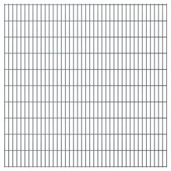 Panneaux De Clôture De Jardin 2D 2,008x2,03 M 24 M Total Gris