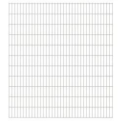 Panneaux De Clôture De Jardin 2D 2,008x2,23m 10 M Total Argenté