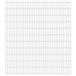 Panneaux De Clôture De Jardin 2D 2,008x2,23m 12 M Total Argenté