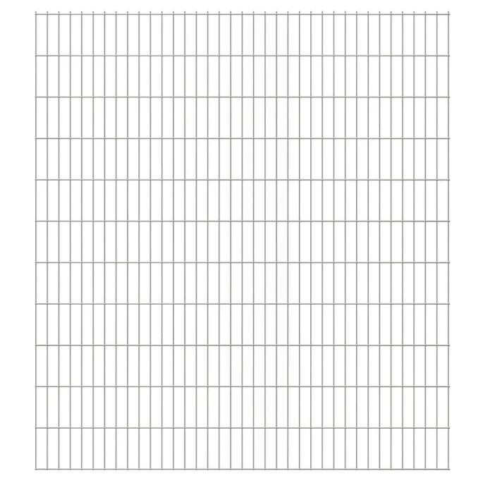 Panneaux De Clôture De Jardin 2D 2,008x2,23m 12 M Total Argenté