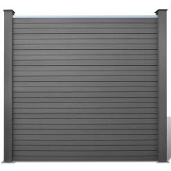 Panneaux De Clôture De Jardin 3 Pcs WPC 538 Cm Gris