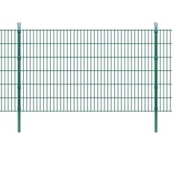 Panneaux Et Poteaux De Clôture 2D Pour Jardin 2008x1230 Mm 36 M