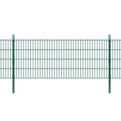 Panneaux Et Poteaux De Clôture 2D Pour Jardin 2008x830 Mm 40 M 2