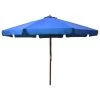 Parasol Avec Mât En Bois 330 Cm Bleu Azuré