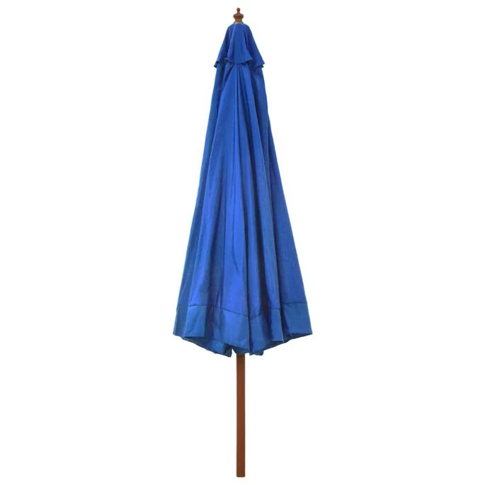 Parasol Avec Mât En Bois 330 Cm Bleu Azuré – Image 4
