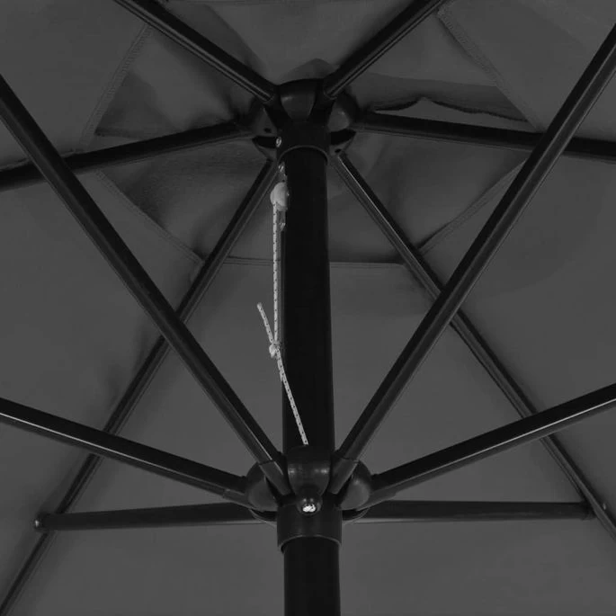Parasol D'extérieur Avec Poteau En Métal 300 Cm Anthracite – Image 2