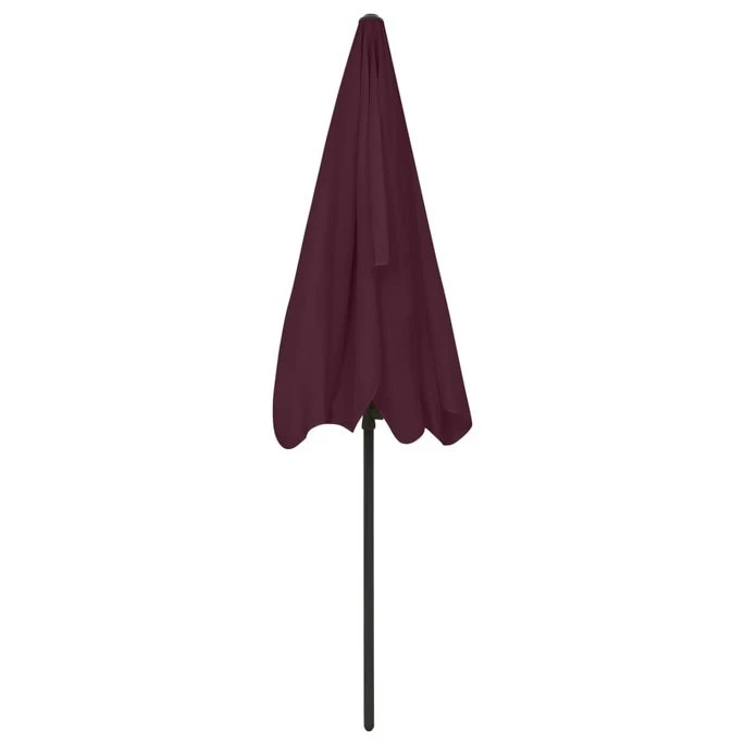 Parasol De Plage Rouge Bordeaux 200x125 Cm – Image 7