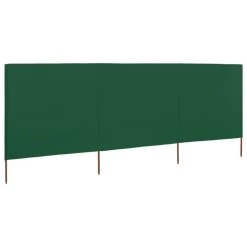 Paravent 3 Panneaux Tissu 400 X 120 Cm Vert