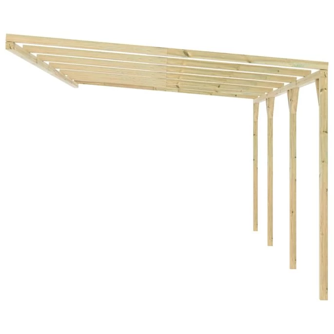 Pergola à Appentis 6 X 3 X 2,1 M Bois – Image 3
