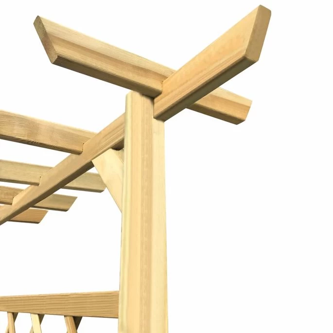 Pergola D'angle 160 X 160 X 197 Cm Bois De Pin Imprégné – Image 2