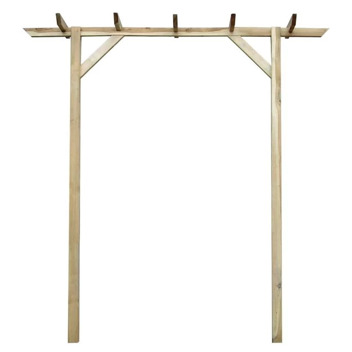 Pergola De Jardin 200 X 40 X 205 Cm Bois – Image 2
