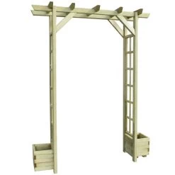 Pergola De Jardin Avec Jardinières 150x50x200 Cm Pin Imprégné