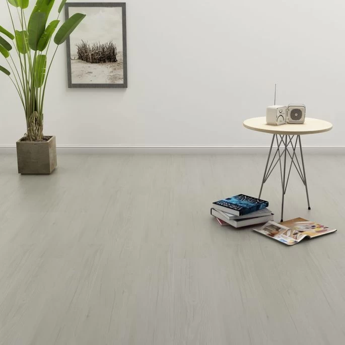 Plancher à Enclenchement 3,51 M² 4 Mm PVC Gris Clair