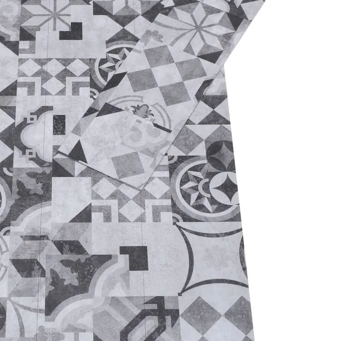 Planches De Plancher PVC 5,02 M² 2 Mm Autoadhésif Motif De Gris – Image 6