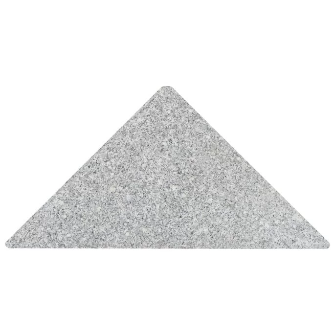 Plaques De Poids De Parasol 4 Pcs Triangulaire Granit Gris 60kg – Image 4