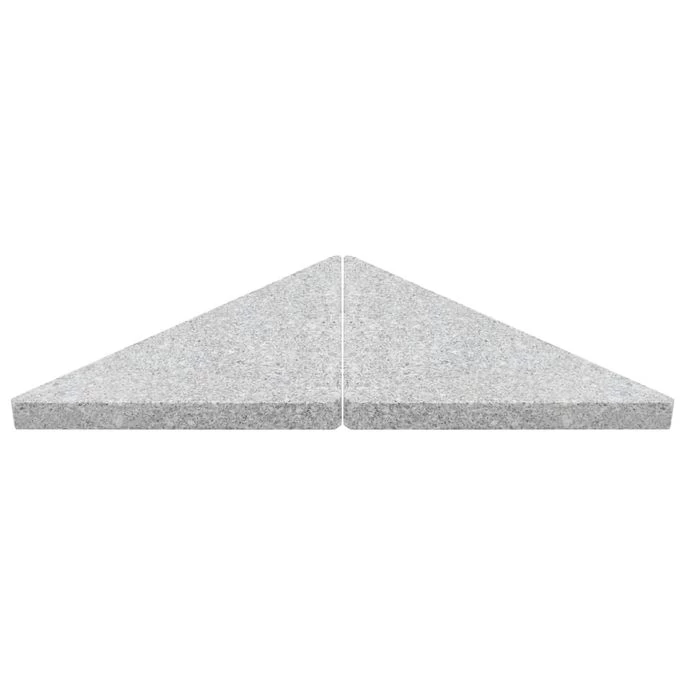 Plaques De Poids De Parasol 4 Pcs Triangulaire Granit Gris 60kg – Image 5