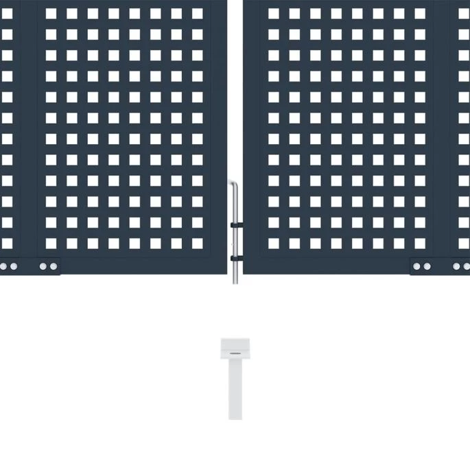 Portail De Clôture Anthracite 404x250 Cm Acier – Image 4