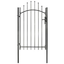 Portail De Jardin Acier 1 X 2,25 M Noir