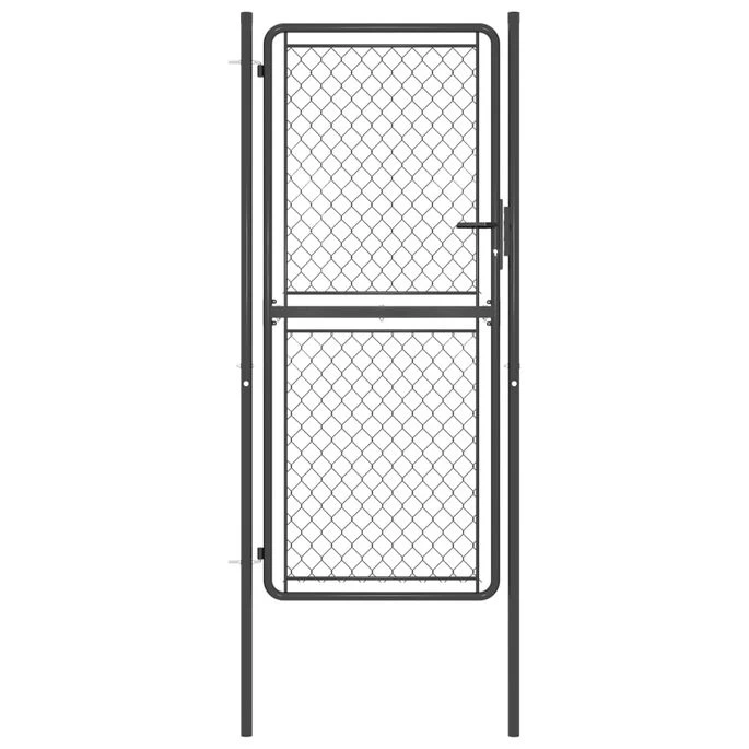 Portail De Jardin Acier 100x175 Cm Anthracite